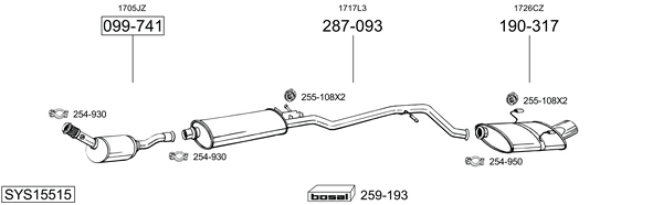 Sistema de gases de escape Peugeot 406 Coupe