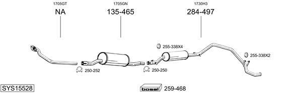 Sistema de gases de escape Peugeot J5 Bus