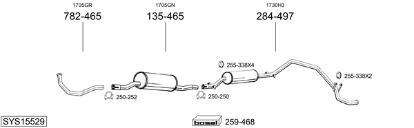 Sistema de gases de escape Peugeot J5 Bus