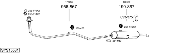 Sistema de gases de escape Peugeot J9 Bus