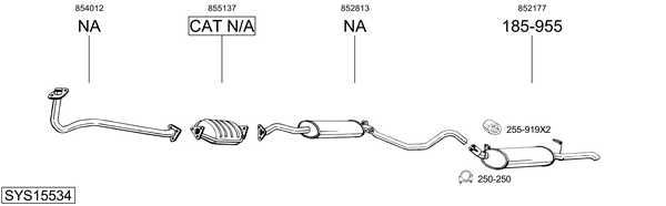 Sistema de gases de escape Opel ASCONA C