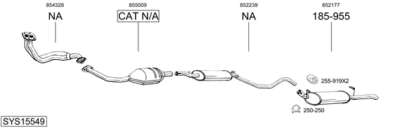 Sistema de gases de escape Opel ASCONA C