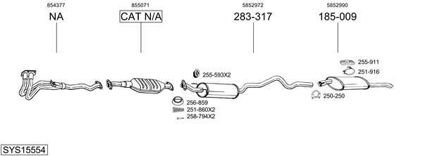 Sistema de gases de escape Opel ASTRA F Estate