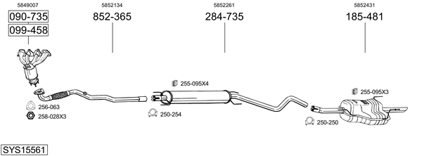 Sistema de gases de escape Opel ASTRA G Hatchback