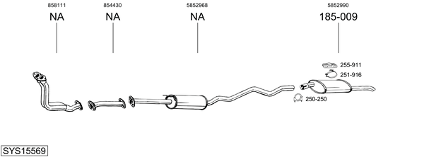Sistema de gases de escape Opel ASTRA F Estate Van