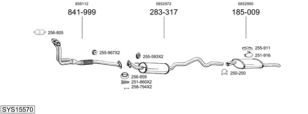Sistema de gases de escape Opel ASTRA F Estate Van
