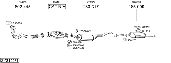 Sistema de gases de escape Opel ASTRA F Estate Van