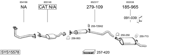 Sistema de gases de escape Opel CORSA A Hatchback