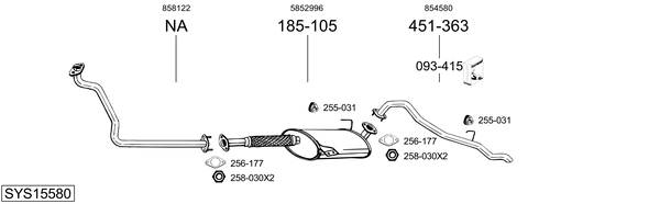 Sistema de gases de escape Opel FRONTERA A
