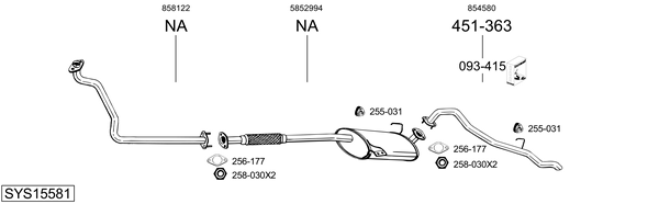 Sistema de gases de escape Opel FRONTERA A
