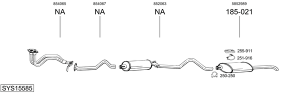 Sistema de gases de escape Opel KADETT E