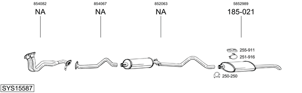 Sistema de gases de escape Opel KADETT E