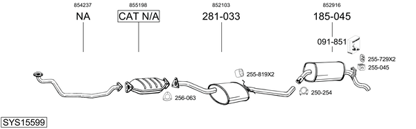 Sistema de gases de escape Opel OMEGA A