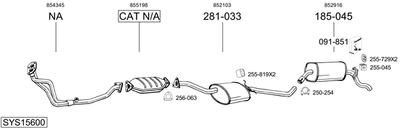 Sistema de gases de escape Opel OMEGA A