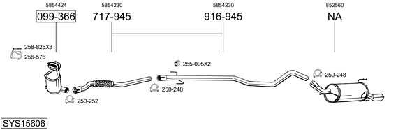 Sistema de gases de escape Opel TIGRA TwinTop