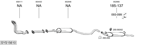 Sistema de gases de escape Opel VECTRA A Hatchback
