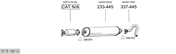 Sistema de gases de escape Vw TRANSPORTER T3 Bus
