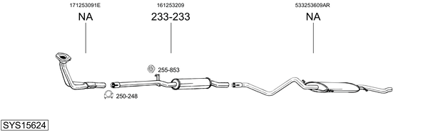 Sistema de gases de escape Vw SCIROCCO