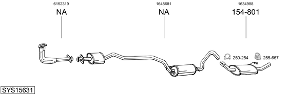 Sistema de gases de escape Ford ESCORT III