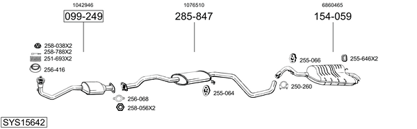Sistema de gases de escape Ford ESCORT V Saloon