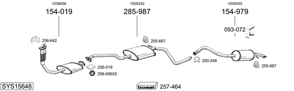 Sistema de gases de escape Ford ESCORT V Saloon