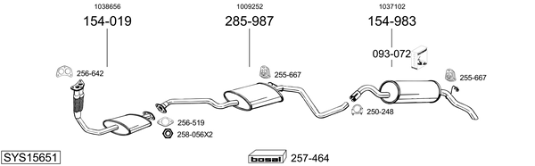 Sistema de gases de escape Ford ESCORT VI