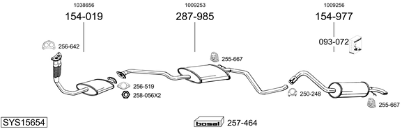 Sistema de gases de escape Ford ESCORT V Express