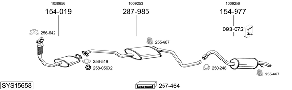 Sistema de gases de escape Ford ESCORT V Express