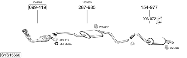 Sistema de gases de escape Ford ESCORT V Express
