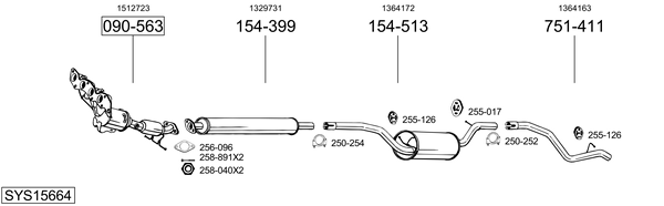 Sistema de gases de escape Ford FOCUS II Turnier