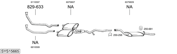Sistema de gases de escape Ford GRANADA II