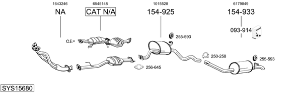 Sistema de gases de escape Ford SIERRA II