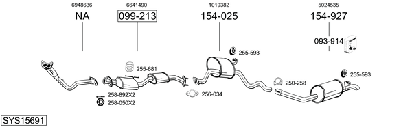 Sistema de gases de escape Ford SIERRA II