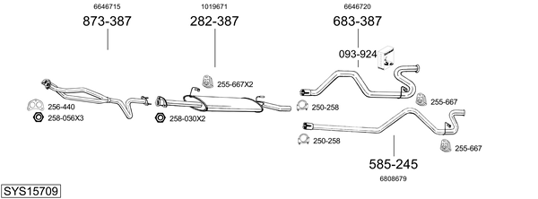 Sistema de gases de escape Ford TRANSIT Bus