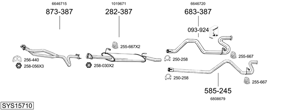 Sistema de gases de escape Ford TRANSIT Bus