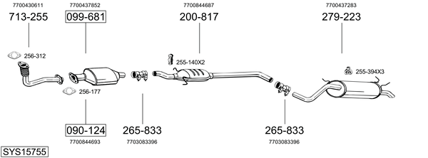 Sistema de gases de escape Renault MEGANE Scénic