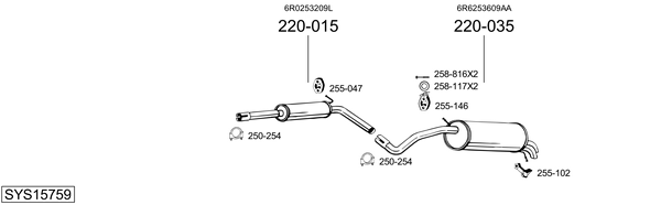 Sistema de gases de escape Seat IBIZA IV ST