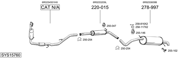 Sistema de gases de escape Skoda FABIA II Combi