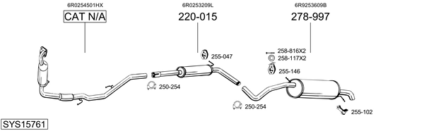 Sistema de gases de escape Skoda FABIA II Combi