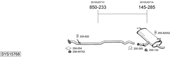 Sistema de gases de escape Nissan QASHQAI I