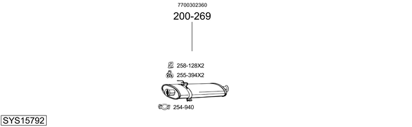 Sistema de gases de escape Renault MASTER II Bus