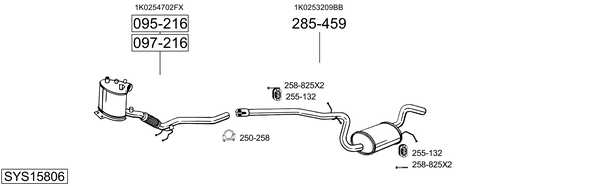 Sistema de gases de escape Vw JETTA III