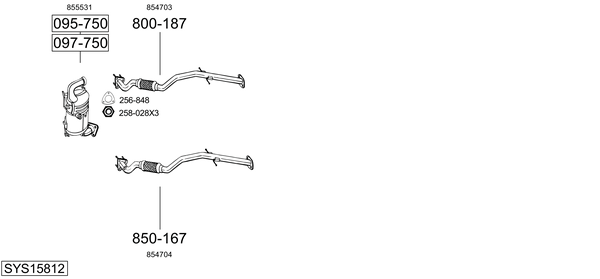 Sistema de gases de escape Opel INSIGNIA A Saloon