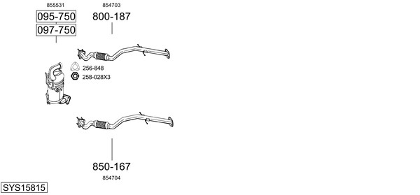 Sistema de gases de escape Opel INSIGNIA A Saloon