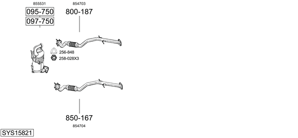 Sistema de gases de escape Opel INSIGNIA A Saloon