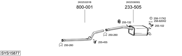 Sistema de gases de escape Vw CADDY III MPV