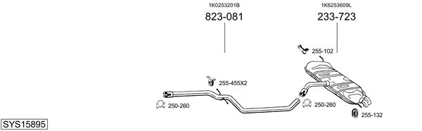 Sistema de gases de escape Vw GOLF V