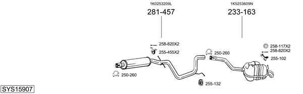 Sistema de gases de escape Vw JETTA III