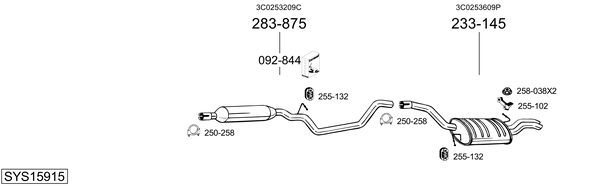 Sistema de gases de escape Vw PASSAT B6 Variant