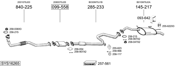 Sistema de gases de escape Nissan PRIMERA